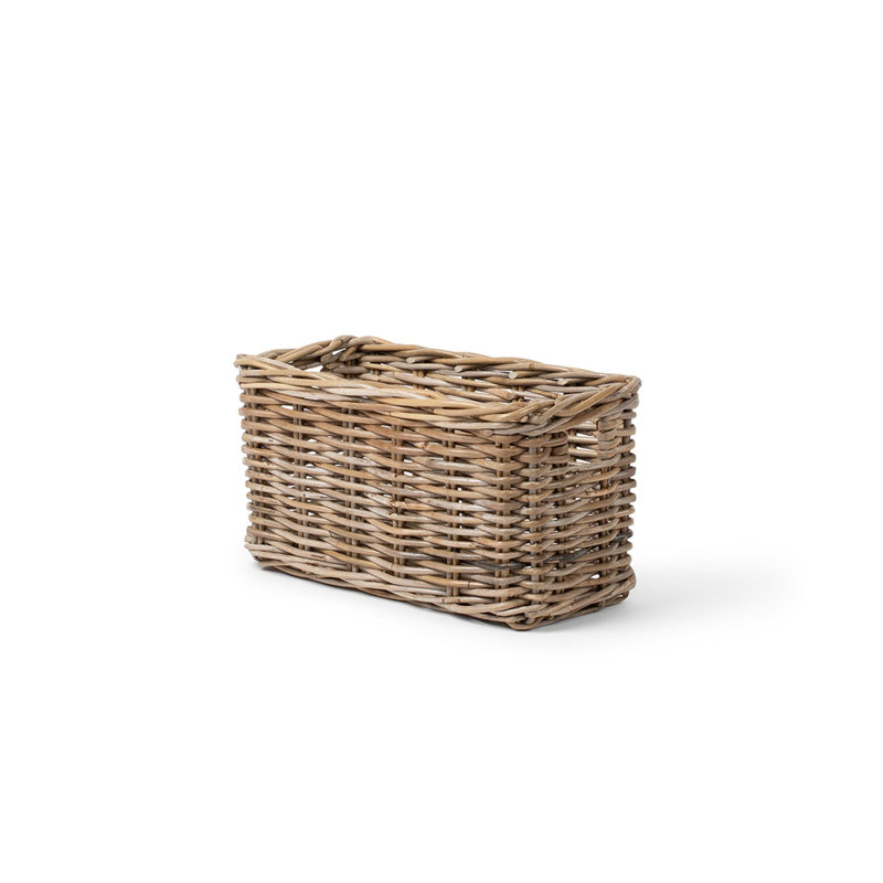 Petit panier rectangulaire en rotin