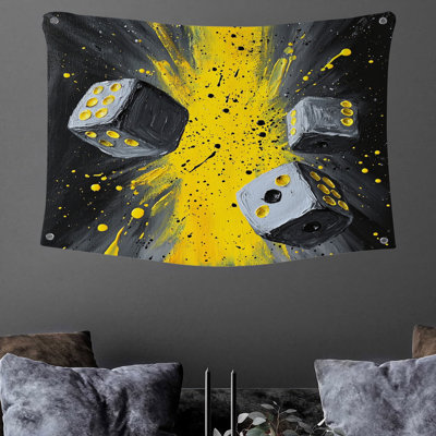 Dice Explosion Wall Tapestry -  Games Wall Decor