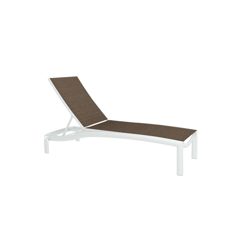 Chaise longue simple 78,5 po Kor, Mia II, Neige