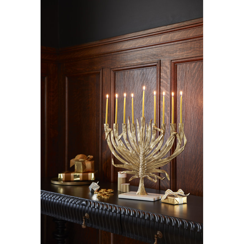 Palm Menorah, Gold