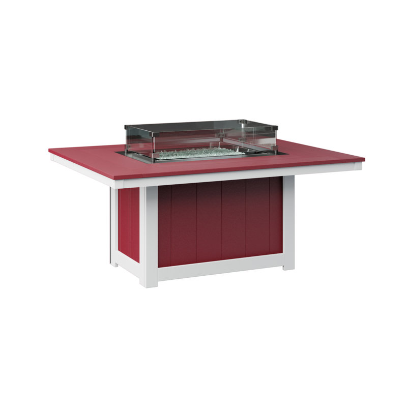 Foyer de table rectangulaire pour enfants Berlin Gardens, H 24 po x l 53,87 po x P 41,37 po, Rouge écarlate