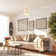 1-Light Matte Brass Flush Mount Ceiling Light with Cream Rattan Shade