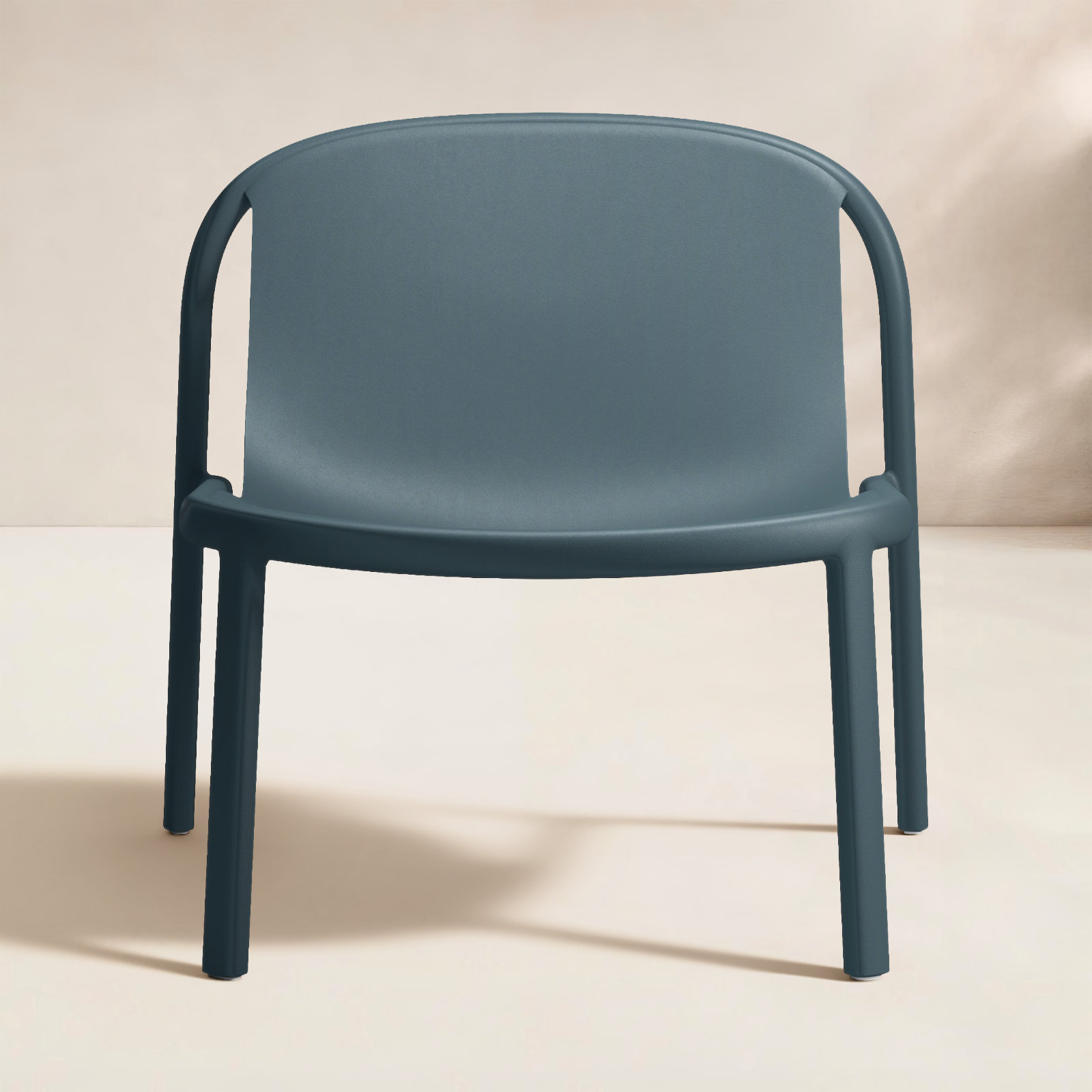 Decade Outdoor Armless Lounge Chair, Marine Blue