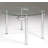Luyen Extendable Glass Top Metal Base Dining Table