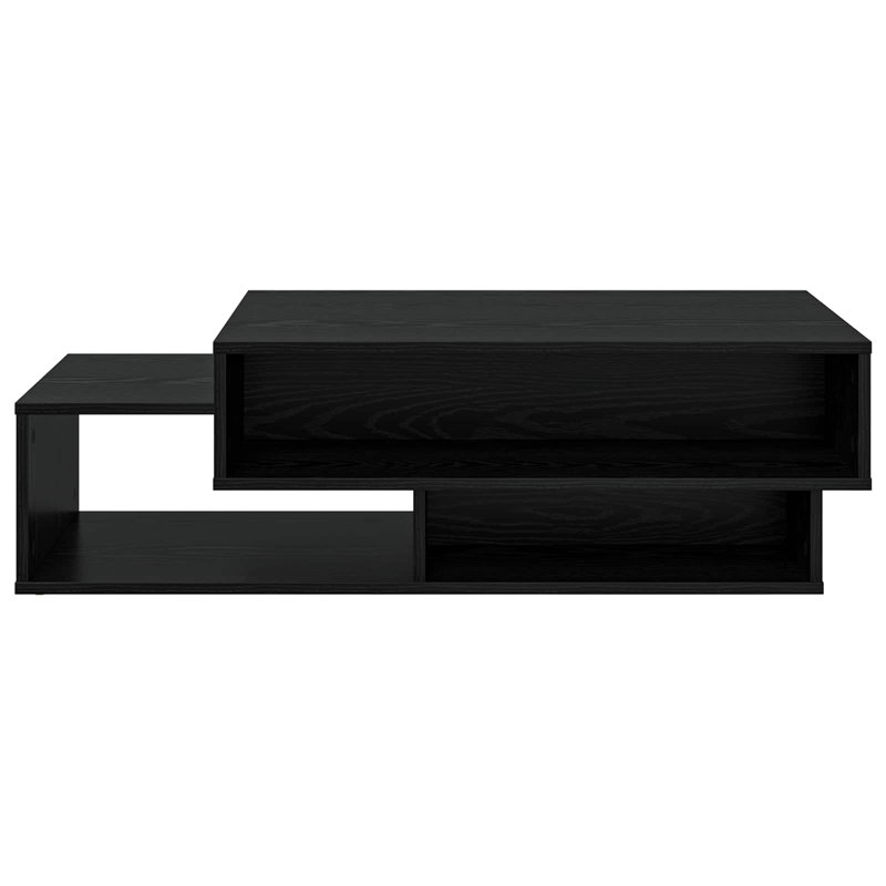 Coffee Table with Storage, Black Oak