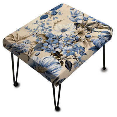 Vintage Toile Whimsy - Floral Rectangle Ottoman