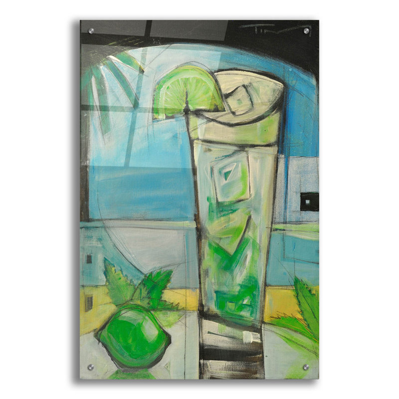 «Mojito» par Tim Nyberg, art en verre acrylique Wal, H 36 po x l 24 po x P 0,2 po