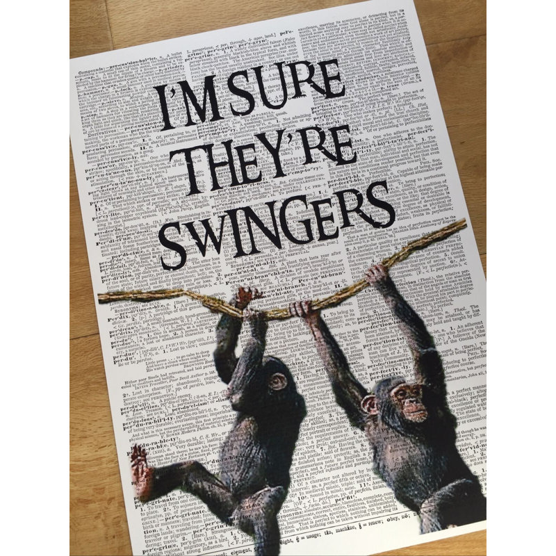 Monkey Print Dictionary - No Frame Print