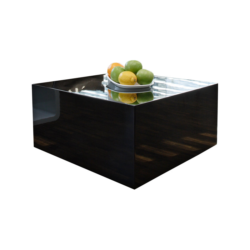Aimi Block Coffee Table, H30 x L60 x W60cm, Black
