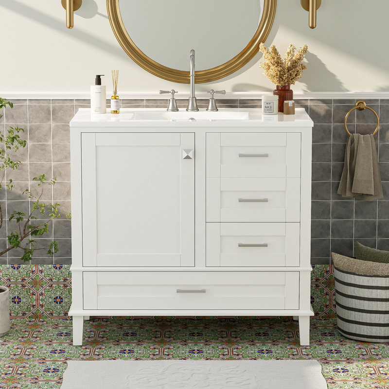 Meuble-lavabo 36 po avec fonction de débordement