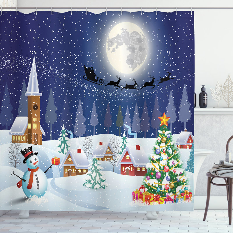 Bellegarde Polyester Shower Curtain Set, 175cm H x 175cm W