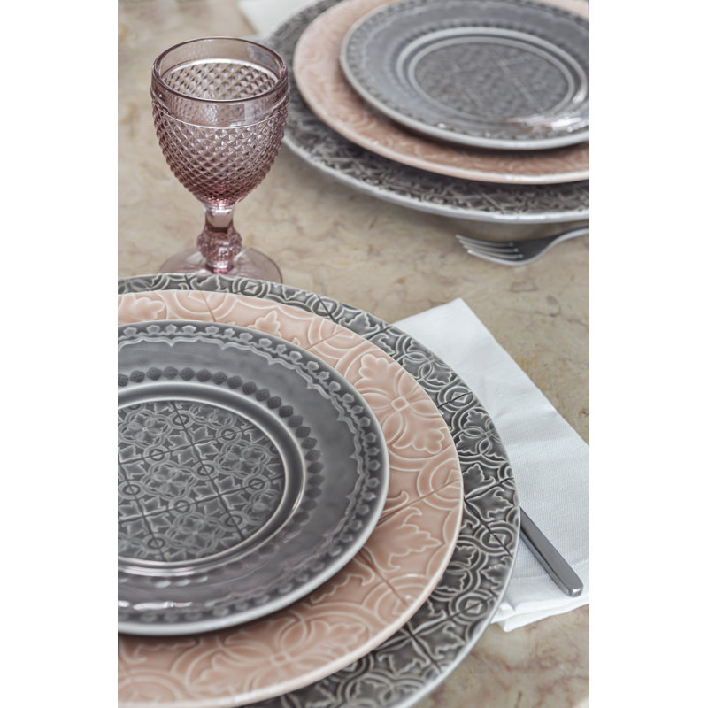 Rua Nova Earthenware Salad/Dessert Plate, Anthracite