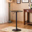 Chaise à hauteur réglable avec tabouret en cuir noir et 2 chaises pivotantes