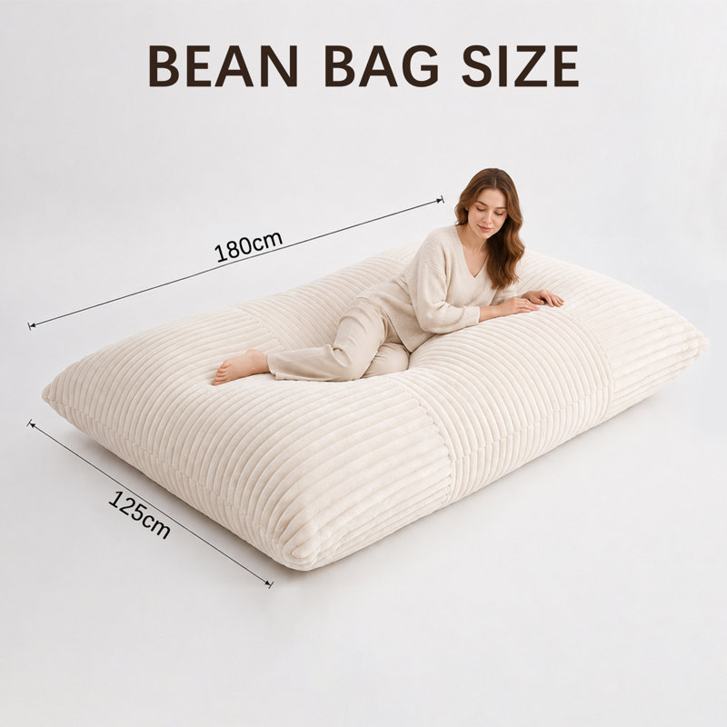 Bean Bag Chair, Off-white