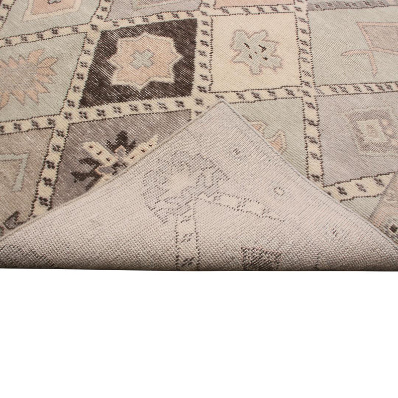 Distressed Homage Hand Knotted Wool Area Rug, Rectangle 6' x 9'