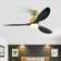 Loritta 52'' 3 - Blade Large Indooor Ceiling Fan With Light Kit and Remote, 3 LED Colors, 6 Speed Noiseless DC Motor, Timer