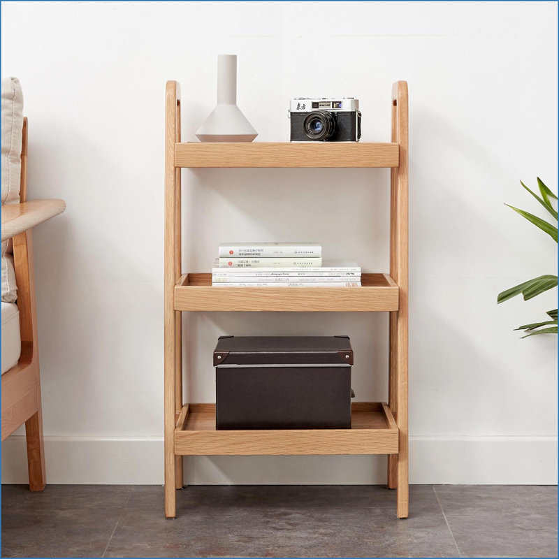 Storage Bench, 3-Tier Beech Wood Shoe Rack | Classic Entryway Organizer | Mustard Yellow | Solid Wood, Yellow