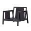 Fauteuil club extérieur, structure en bois d'acacia avec accents en textilène, coussin hydrofuge pour patio/jardin/terrasse (FAUTEUIL SEUL)