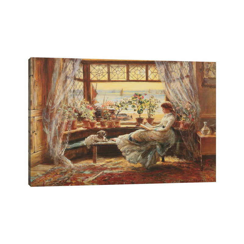 Reading by the Window, Hasti 1 Piece Wrapped Canvas Painting, 152.5 cm H x 101.5 cm W