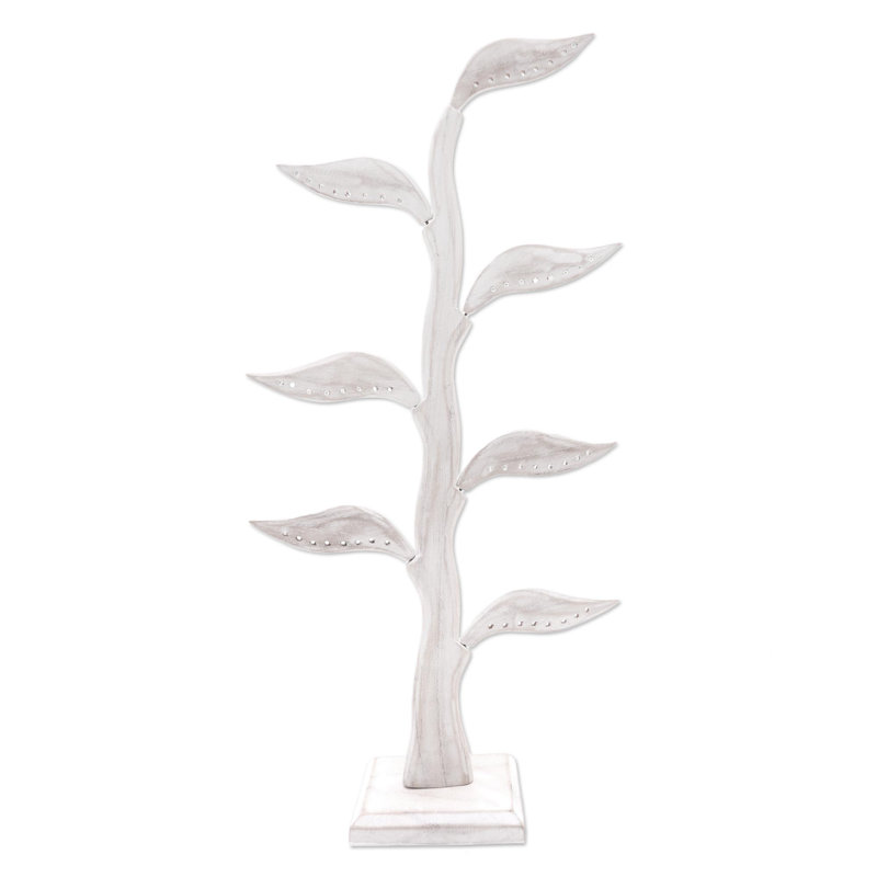Porte-bijoux Red Barrel Studio Daun Salam, Blanc