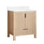 Ensemble de meuble-lavabo à simple cuve 30 po en chêne naturel avec plateau en pierre blanche à grain blanc-1930349669-1930349674