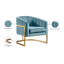 Fauteuil demi-tonneau en velours 30 po Carter-759288831