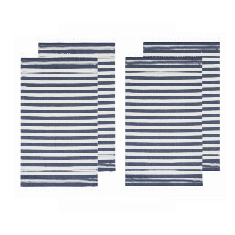 Oceanfront Resort Salty Stripe Beach Towel Set, Blue