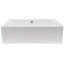 Lavabo de salle de bain vasque rectangulaire blanc en porcelaine avec trop-plein-55967803