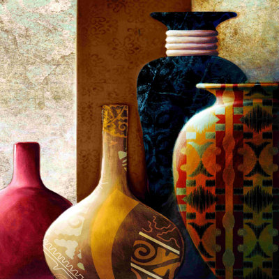 " Ikat Pots 3 "