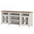 Buffet Cabinet With 4 Glass Doors, Large Coffee Bar Tables Wood Kitchen Storage Cabinets With 9 Storages, Modern Farmhouse Sideboard Credenza, Rustic White, 70 Inch-734990381