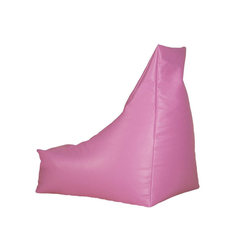 Faux Leather Refillable Bean Bag Lounger, Pink