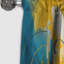 Rideau occultant en marbre bleu et jaune Elegance Of Marble II - Abstract-510888647