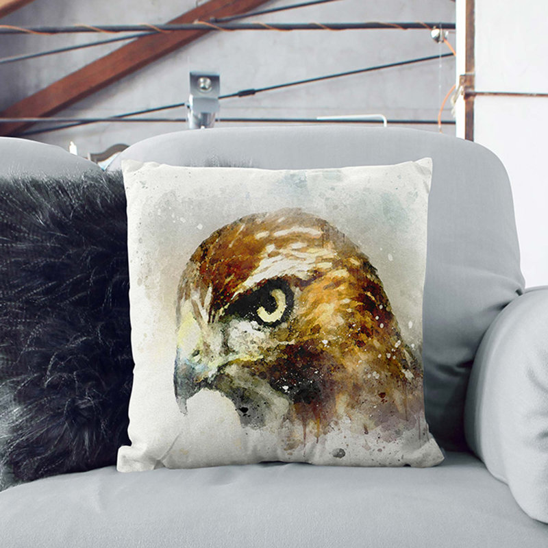 Square Throw Cushion, Black, 55cm H x 55cm W x 20cm D