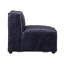 Fauteuil modulaire Birdie, cuir fleur rétro bleu