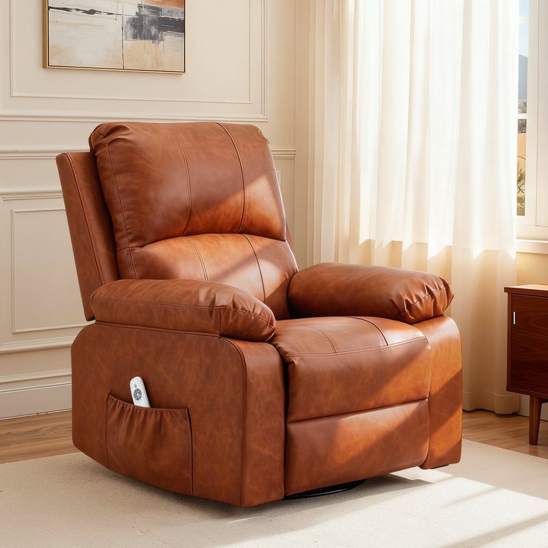 Chaise berçante pivotante à 360 ° avec massage et chaleur