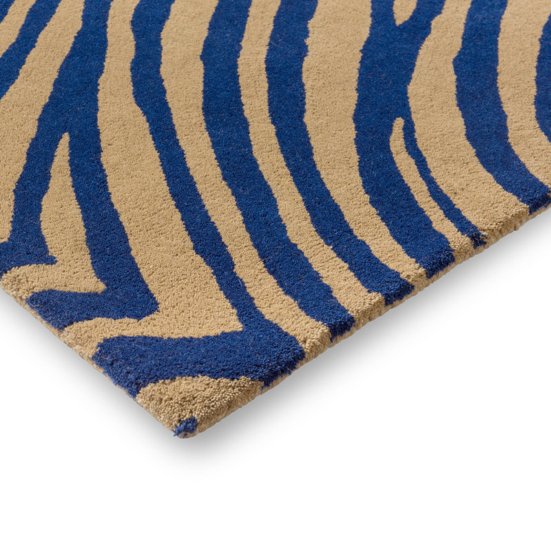 Wool Abstract Area Rug, Rectangle 4'7" x 6'7"
