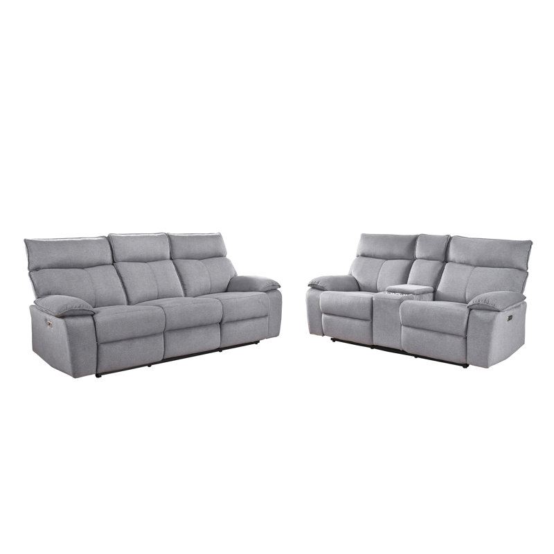 Canapé inclinable électrique, gris, Power Recline