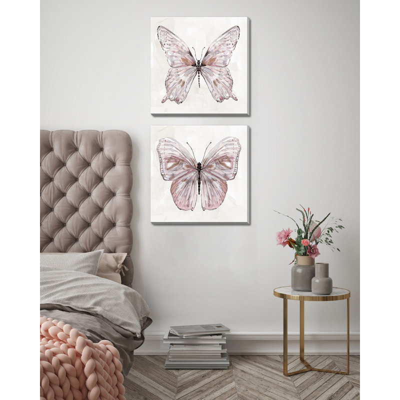 Blushing Wings Canvas Wall Art Set