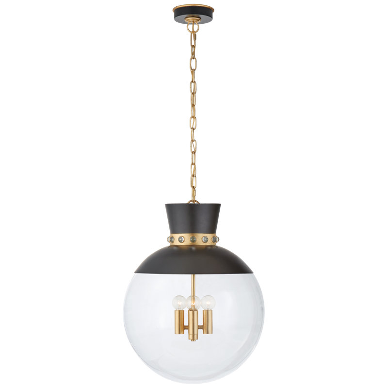 Julie Neill Lucia Large Pendant, Matte Black/Gold