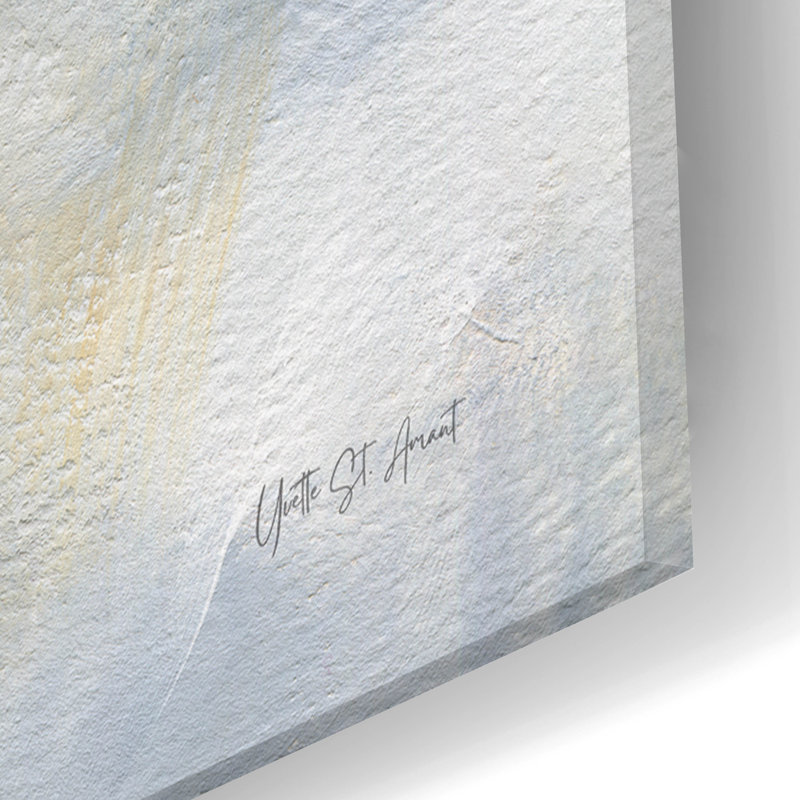 «White Egret» par Yvette St. Amant, art mural en verre acrylique, H 24 po x l 16 po x P 0,2 po