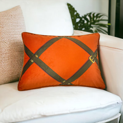 Fringed Velvet Reversible Pillow Cover