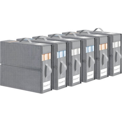 Bed Sheet Organizers And Storage, 6 Pack Foldable Linen Closet Organizer Box – Bedding Holder For Sheet Set  Duvet Covers, Blankets