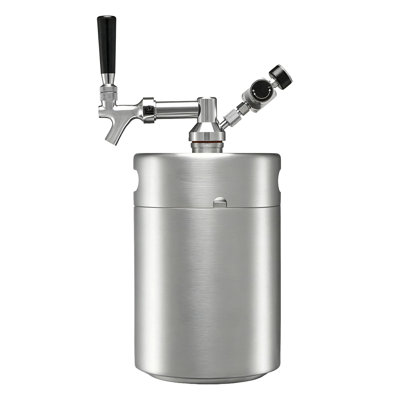 170oz Mini Keg, Pressurized Growler Tap System, 304 Stainless Steel Beer Kit, with Co2 Regulator, Self-Closing Faucet, Keeps Fresh and Carbonation for Homebrew, Craft and Draft Beer