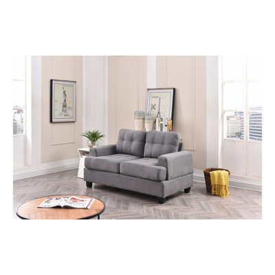 Cozy Transitional Loveseat In Gray