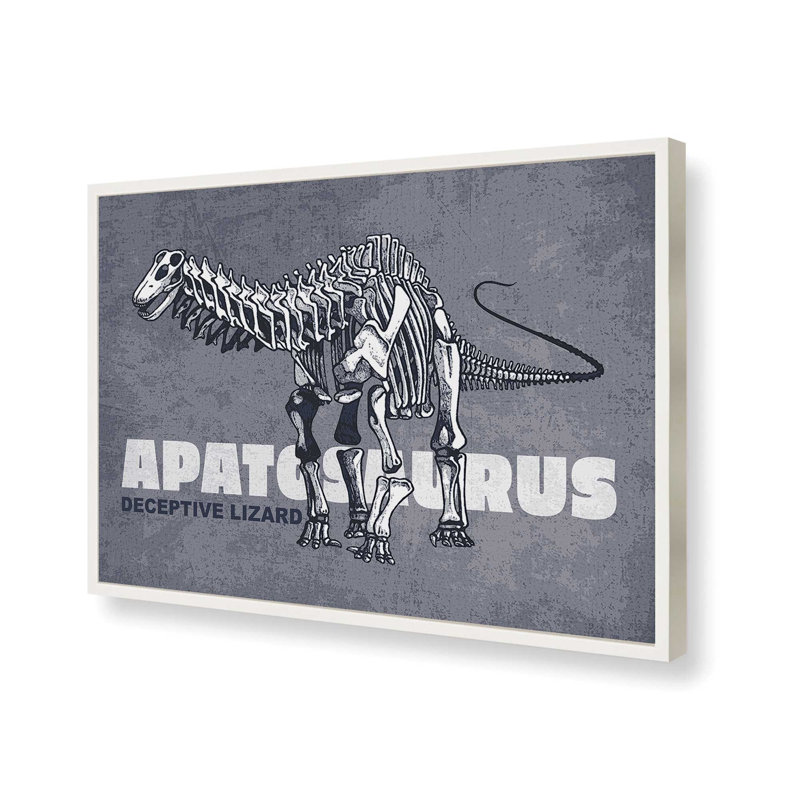 «Apatosaurus» par Lauren Rader, reproduction d'art, L 16 po x H 12 po, Blanc, Impression encadrée