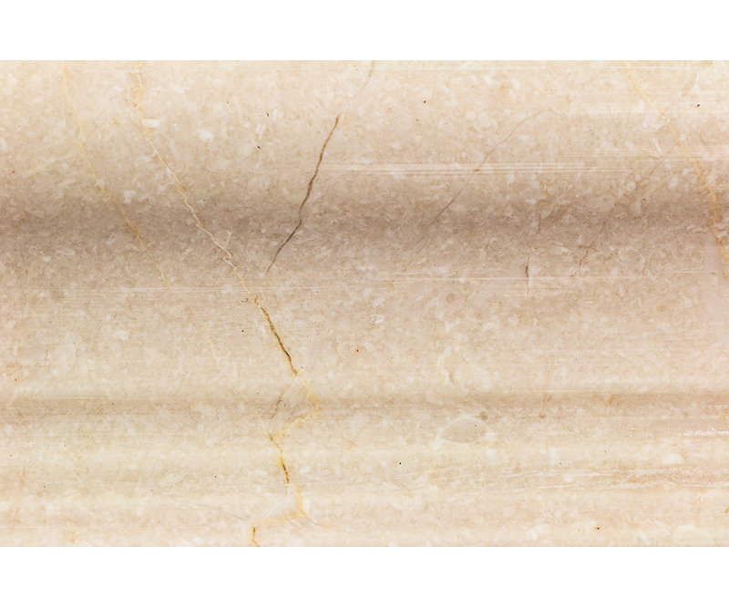 Crema Marfil Polished Marble Bullnose Tile Trim 4.75'' x 12''