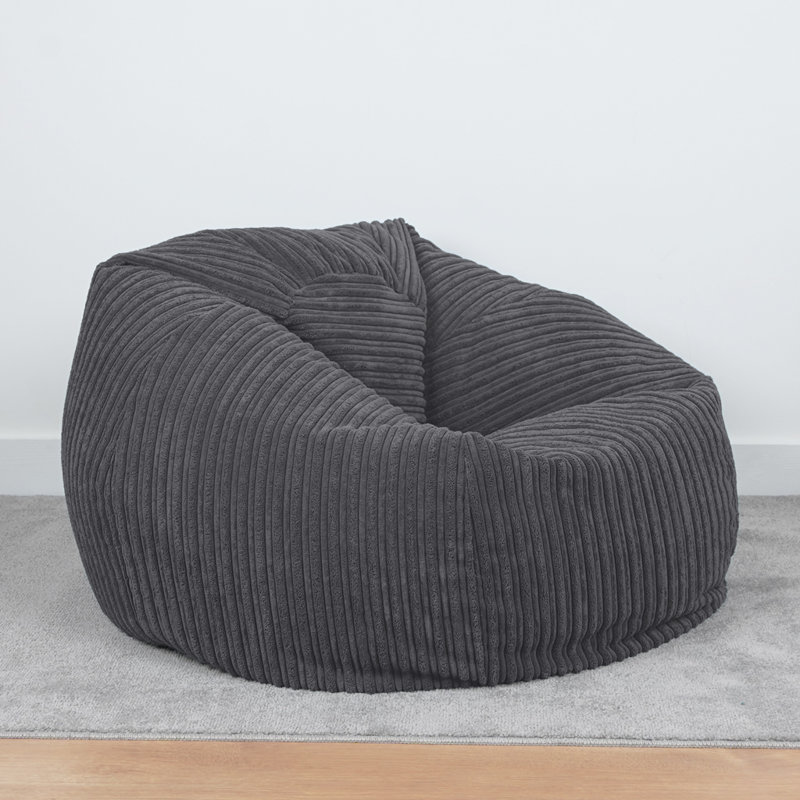 Polyester Refillable Classic Bean Bag, Grey