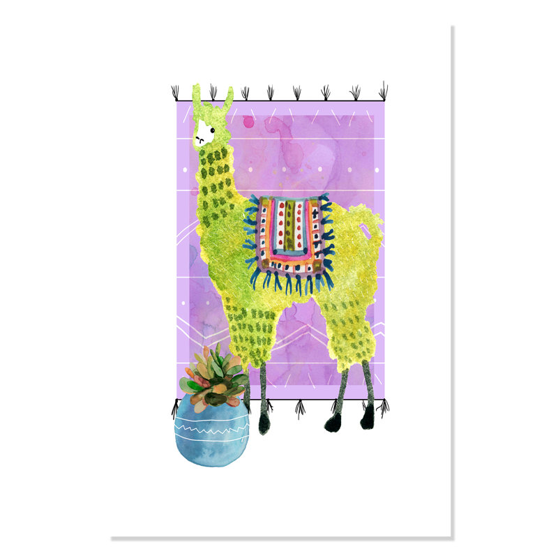 «Rolled Lovely Llama IV», impression sur papier, H 36 po x l 24 po x P 1 po