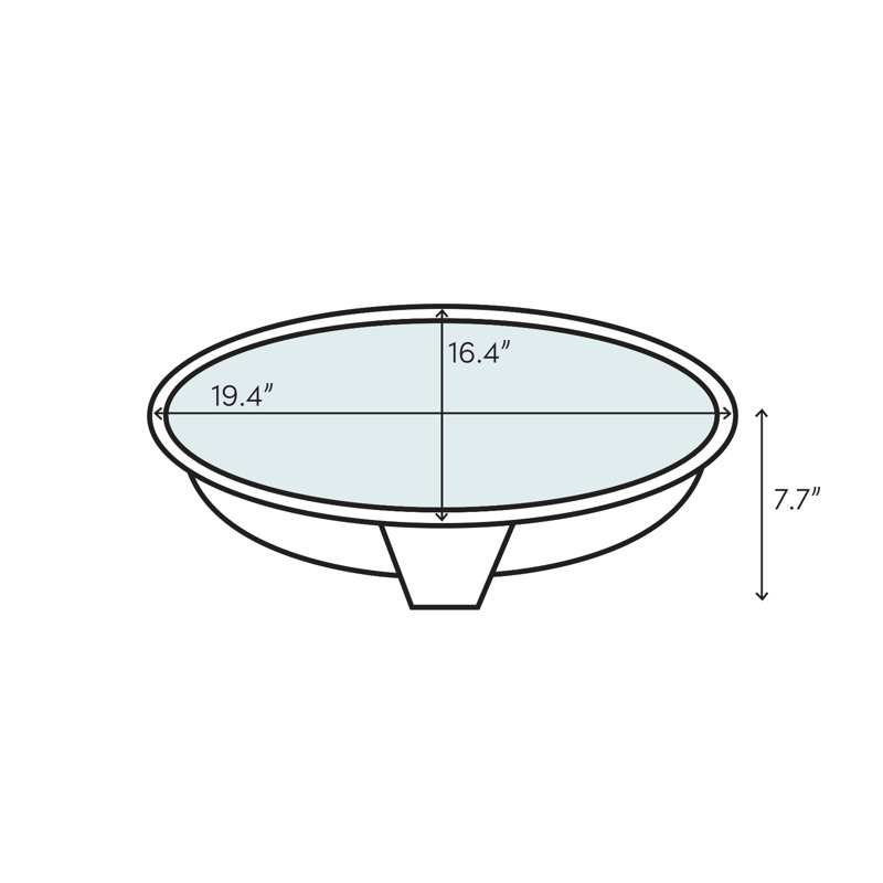 Lavabo ovale encastrÃ© en cÃ©ramique Ricochet, Cachemire translucide