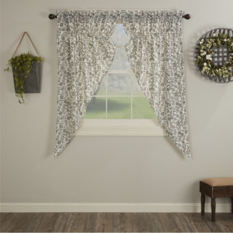 Ensemble de 2 rideaux gris Prairie